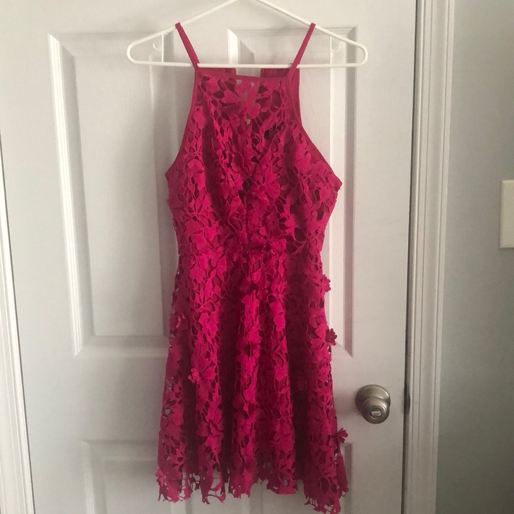 Pink Appliqué dress